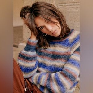 Sezane Antonio Jumper Blue Lurex - Size L